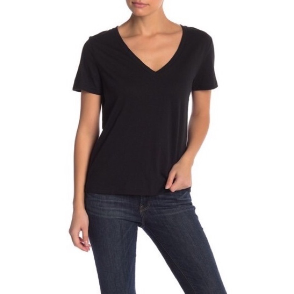Bp V-Neck Short Sleeve Black T-Shirt XS NWOT
